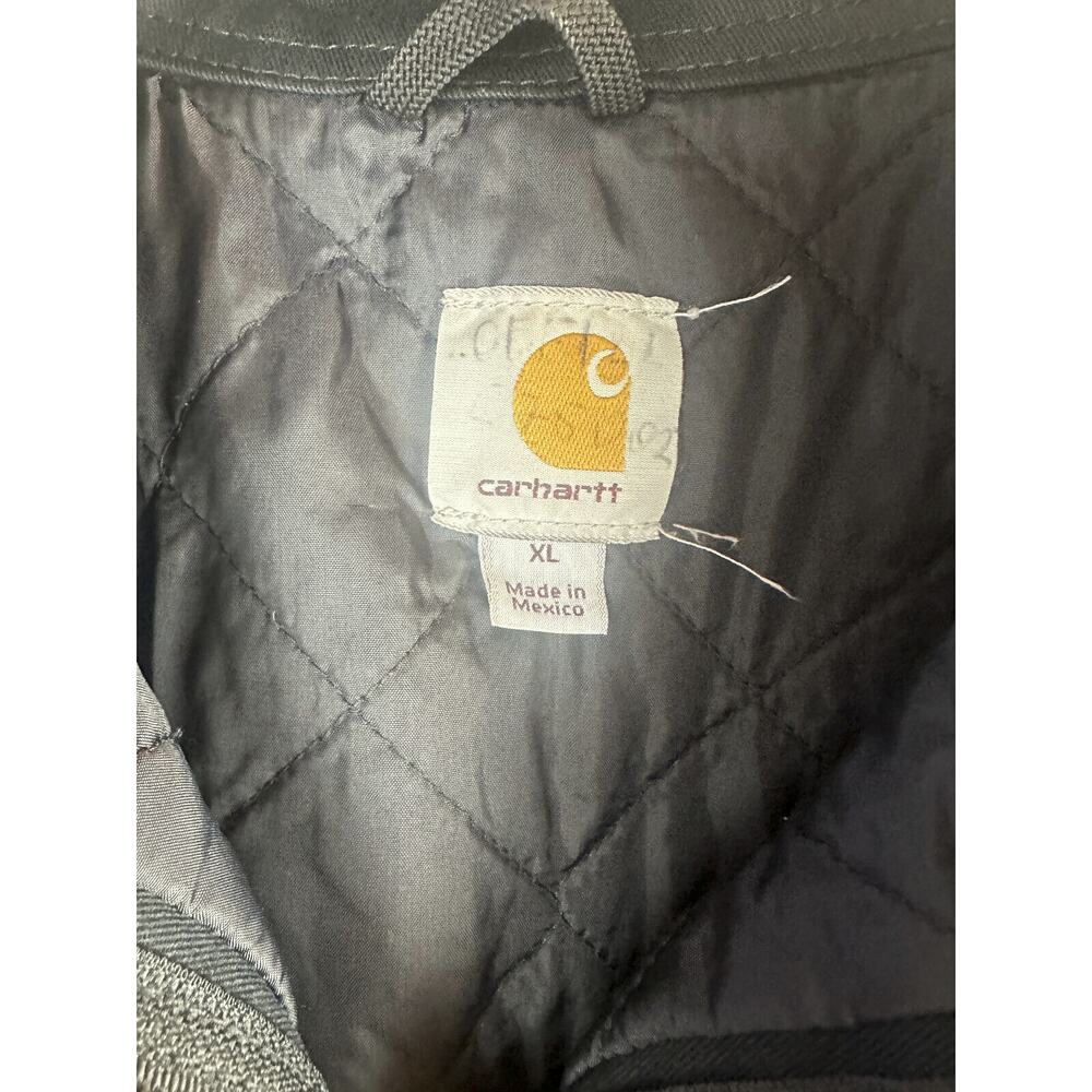 Carhartt Twill Work Jacket Midweight Quilt Lined J293 Blk Full Zip Men's Size XL - Picture 4 of 7
